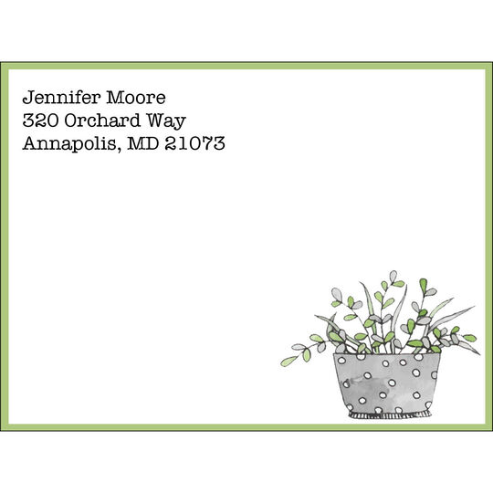 Large Potted Succulent Mailing Labels